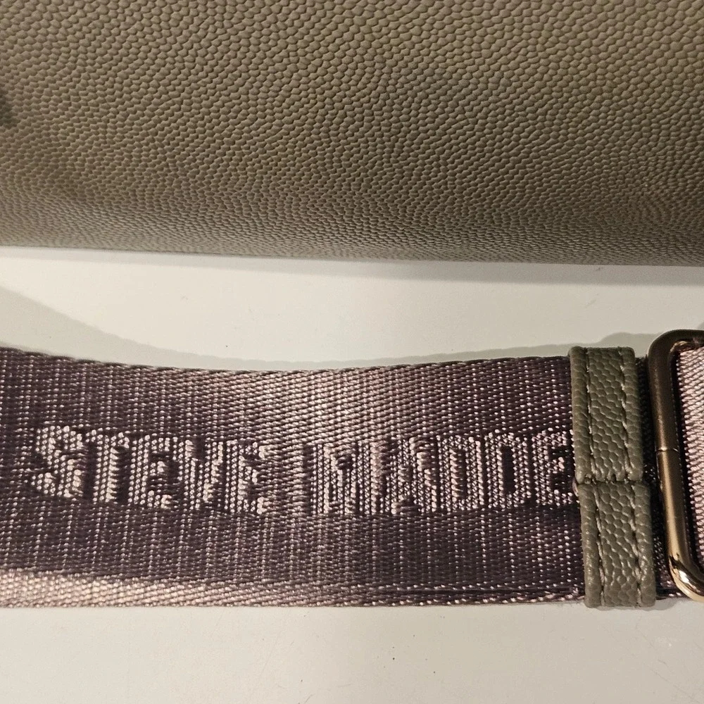 Steve Madden Satchel Bag‎ Olive Green Pebbled Crossbody with Card Case